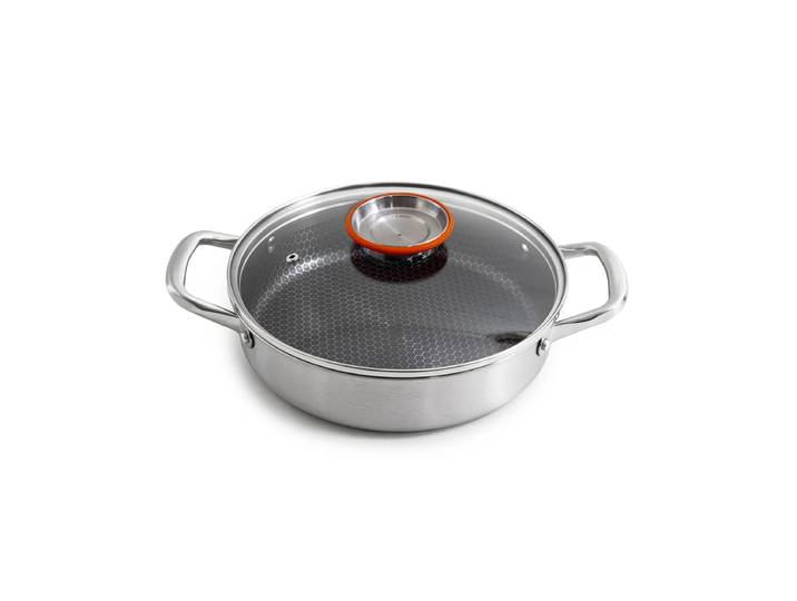 Sautoir En Inox 18/8 Avec Fond Triplex - 28 - Argenté - Blacksteel