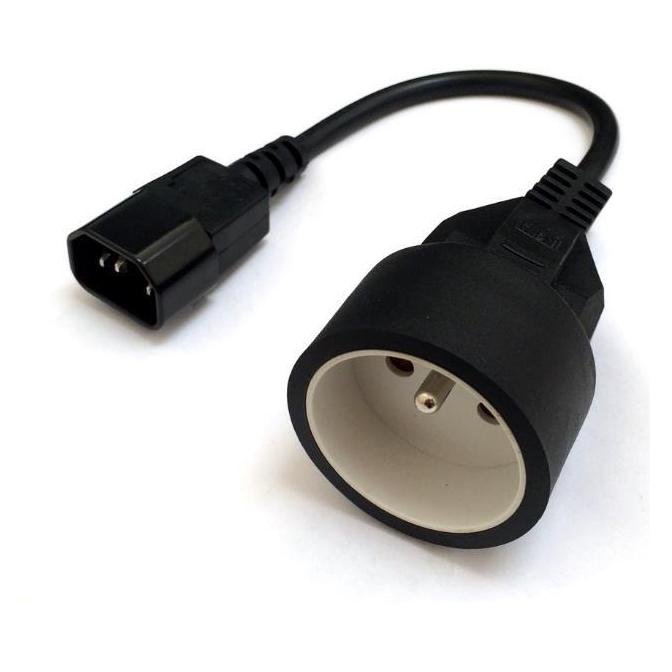 OEM Reduction UPS 230V 1 socket / UPS. Cable length 23cm. (reduction CEE 7/5 to IEC320 C14 (50876201)