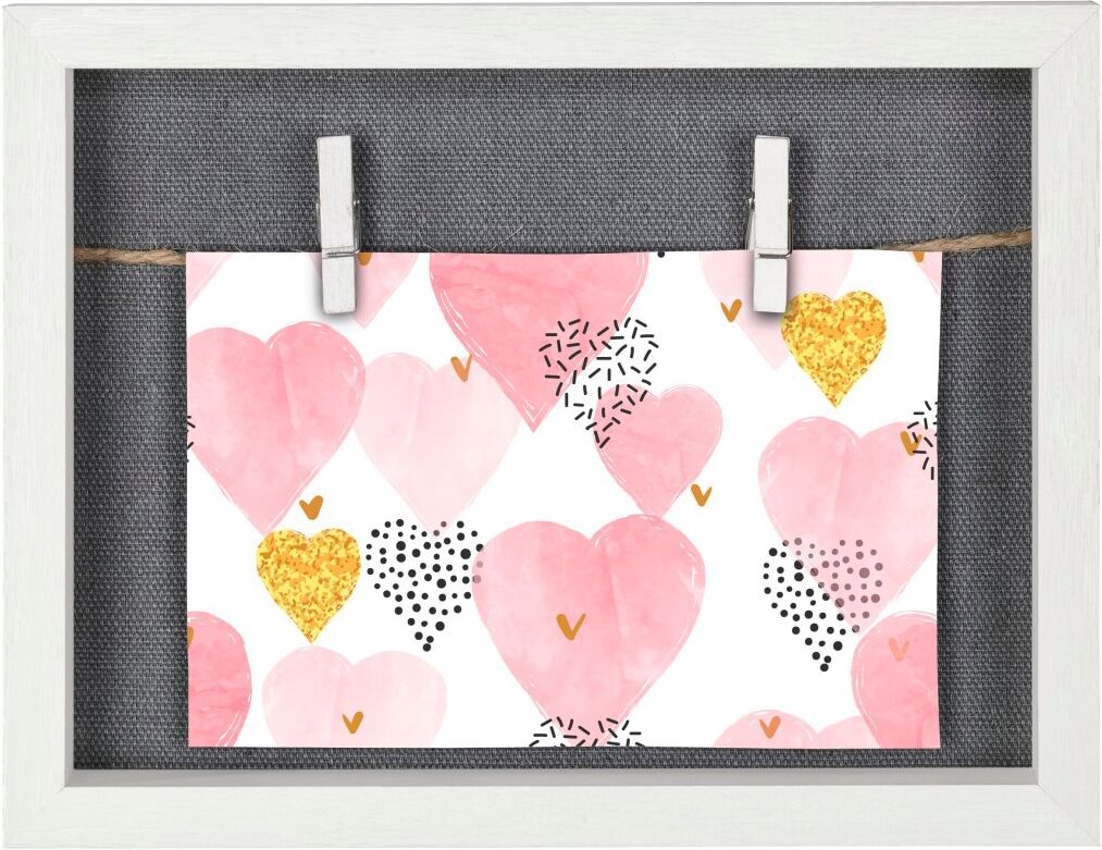 Hama Bilderrahmen "Fotorahmen Muro MDF mit Klammern Weiß Wandgestaltung", weiß, B/H/T: 16,5cm x 21,5cm, Bilderrahmen, FSC-zertifiziert, Klammern, Wanddeko, individuell gestaltbar, Bilderrahmen