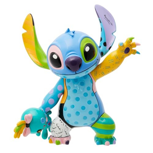 Enesco Romero Britto Stitch & Scrump beeldje, blauw, 20 cm