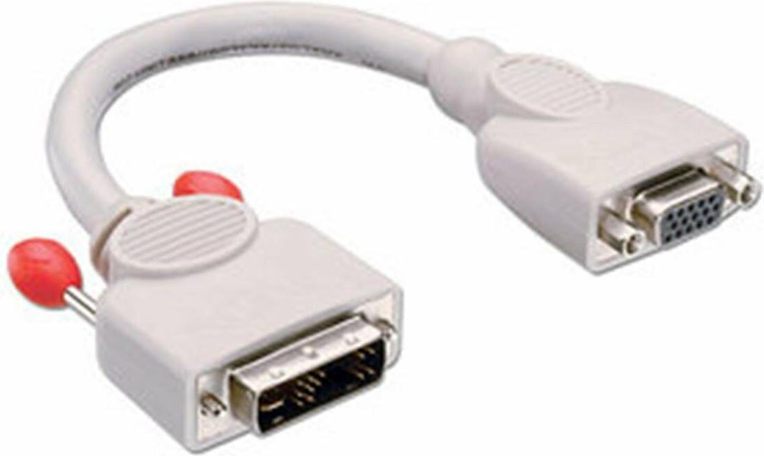 Lindy 41222 Monitoradapter DVI-Am naar HD15f Adapterkabel 20 cm