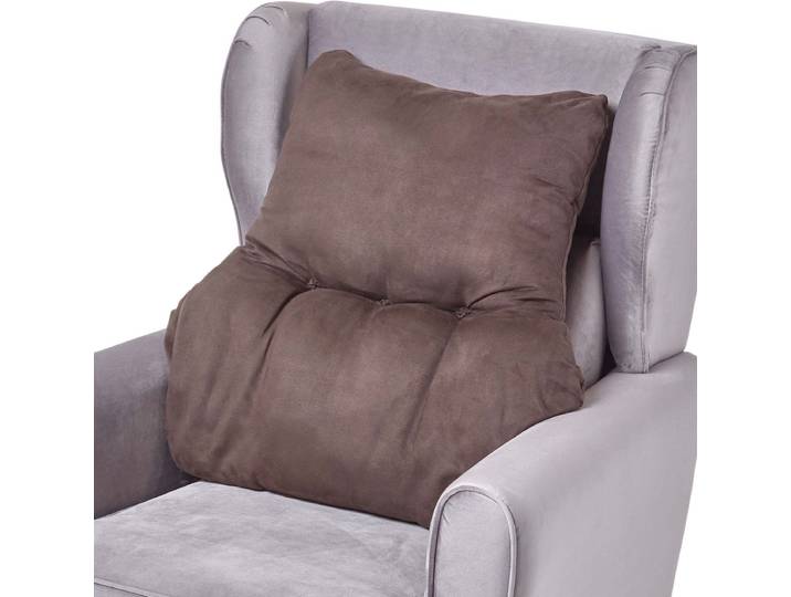 Homescapes Rugkussen bruin – rugkussen 68 x 58 cm met velours bekleding