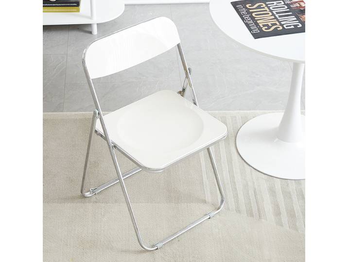Chaise pliante transparente en acrylique pour la mode, chaises de salle à manger pour restaurant et maison, chaise pliante de bureau, tabouret pliant