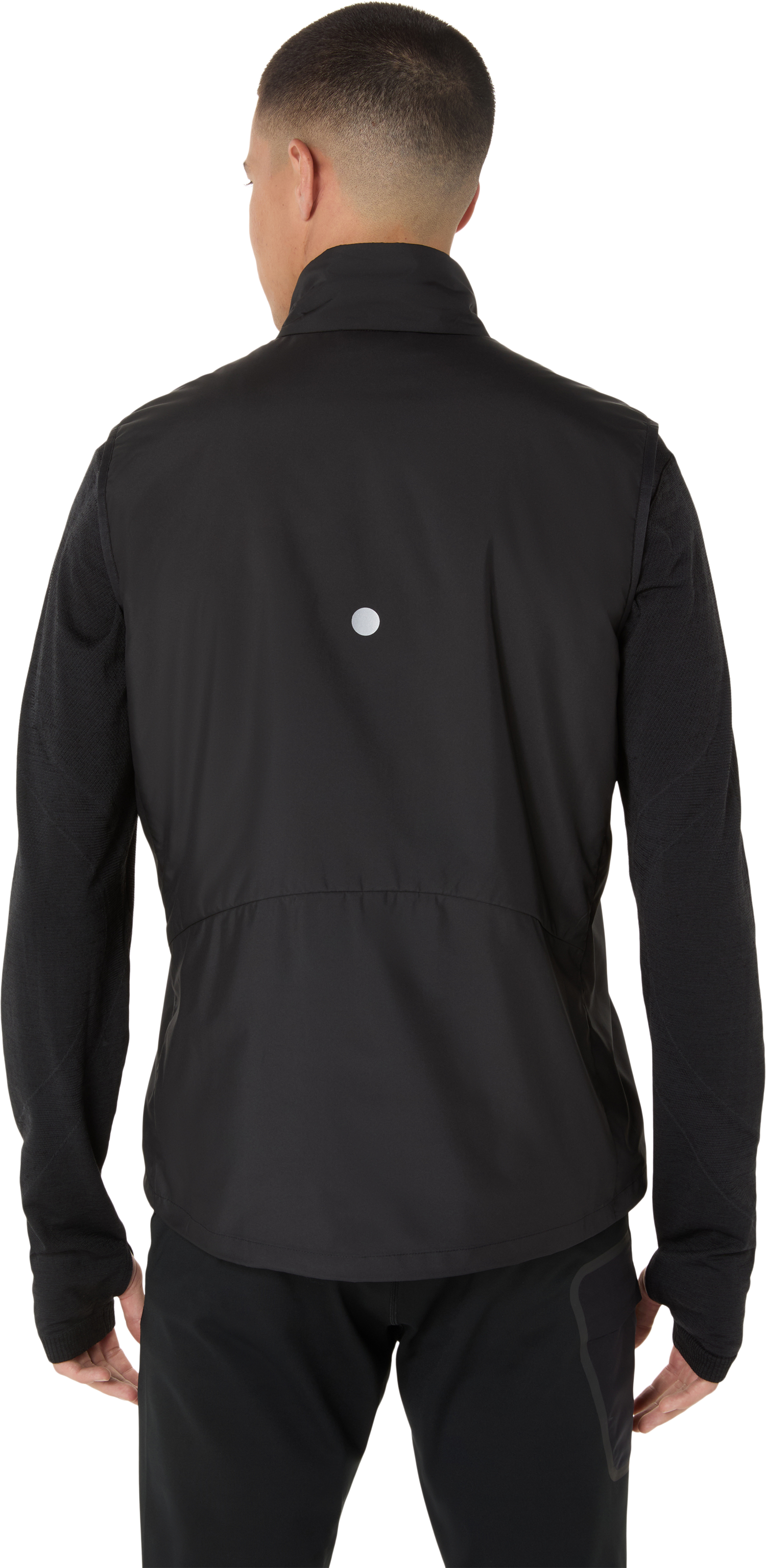 Steppweste ASICS "ROAD WINTER GILET", Herren, Gr. XXL, schwarz (performance schwarz), Web, Obermaterial: 100% Polyester, normal, Westen Steppweste, Wasserabweisend, Reflektierend, Smartphone-Fach performance schwarz XXL