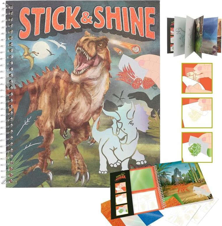 Dino World - Colouring Book Stick & Shine ( 0412473 )