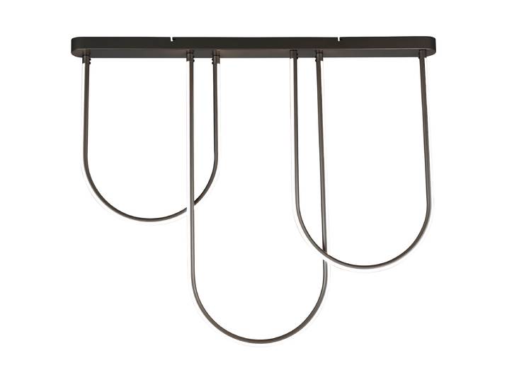 LED-Deckenleuchte Chime 8 x 91 x 110cm Schwarz/Schwarz Stahl, lackiert Silikon LED LED-Platine