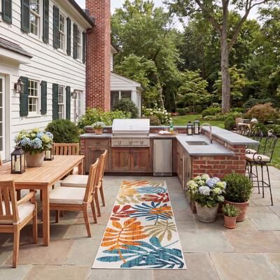 SAFAVIEH Cabana Laila Indoor/ Outdoor Waterproof Patio Floral Rug