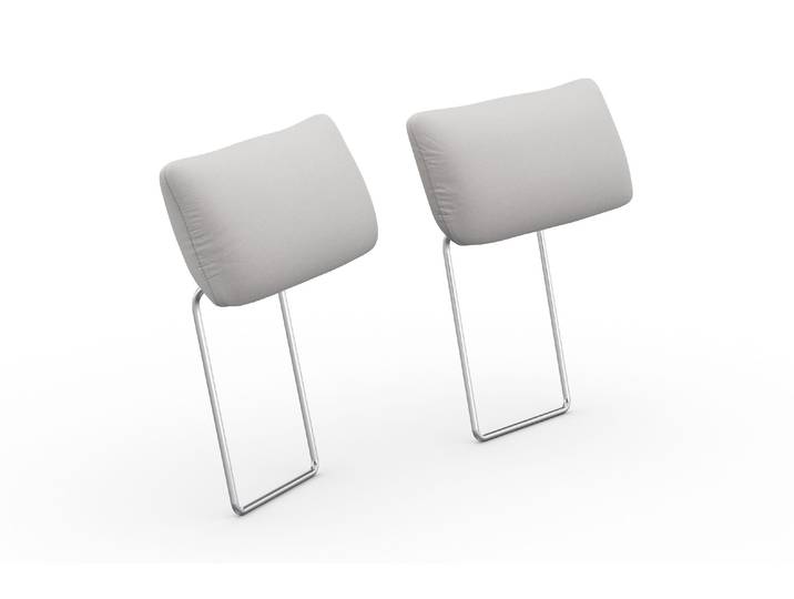 Sofa-Kopfstütze SIT & MORE Cadabra , silber, B:59cm H:27cm T:10cm, Holzwerkstoff, Kopfstützen, Sofa-Kopfstütze, 2er Set