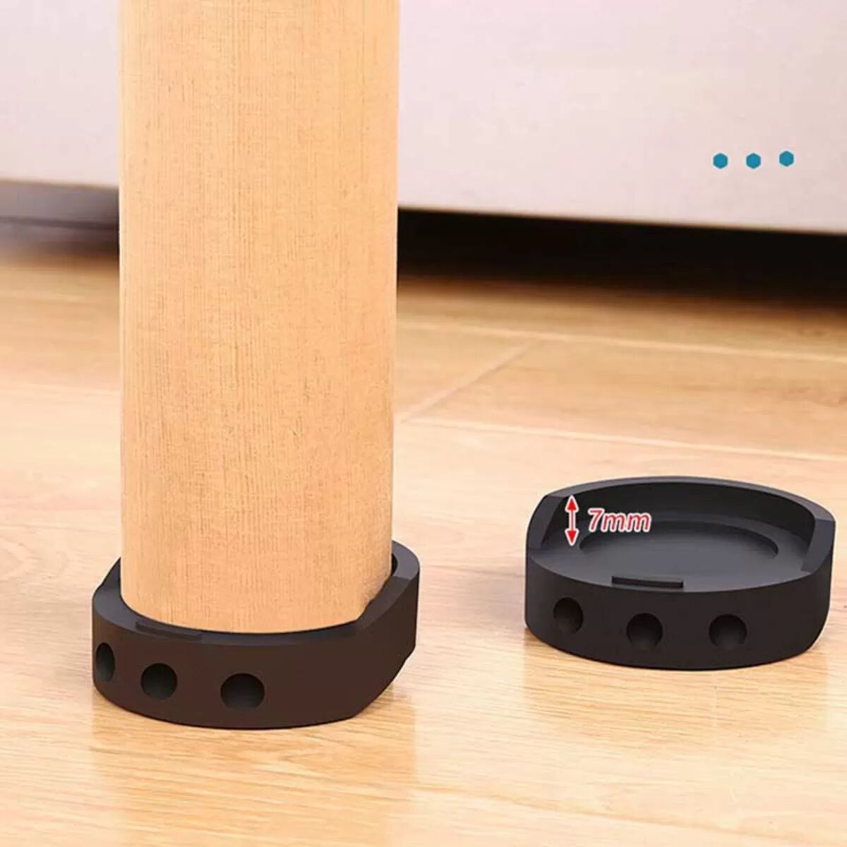 INF Schwarze Waschmaschinen-Fußpads – Anti-Vibrations-Pads – 4er-Pack – Universelle Gerätefüße