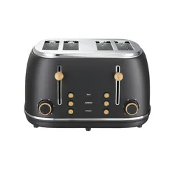 KHG Toaster  TO-1500 MSH , schwarz , Edelstahl,Metall,Kunststoff , Maße (cm): B: 29 H: 18,5 T: 33.0