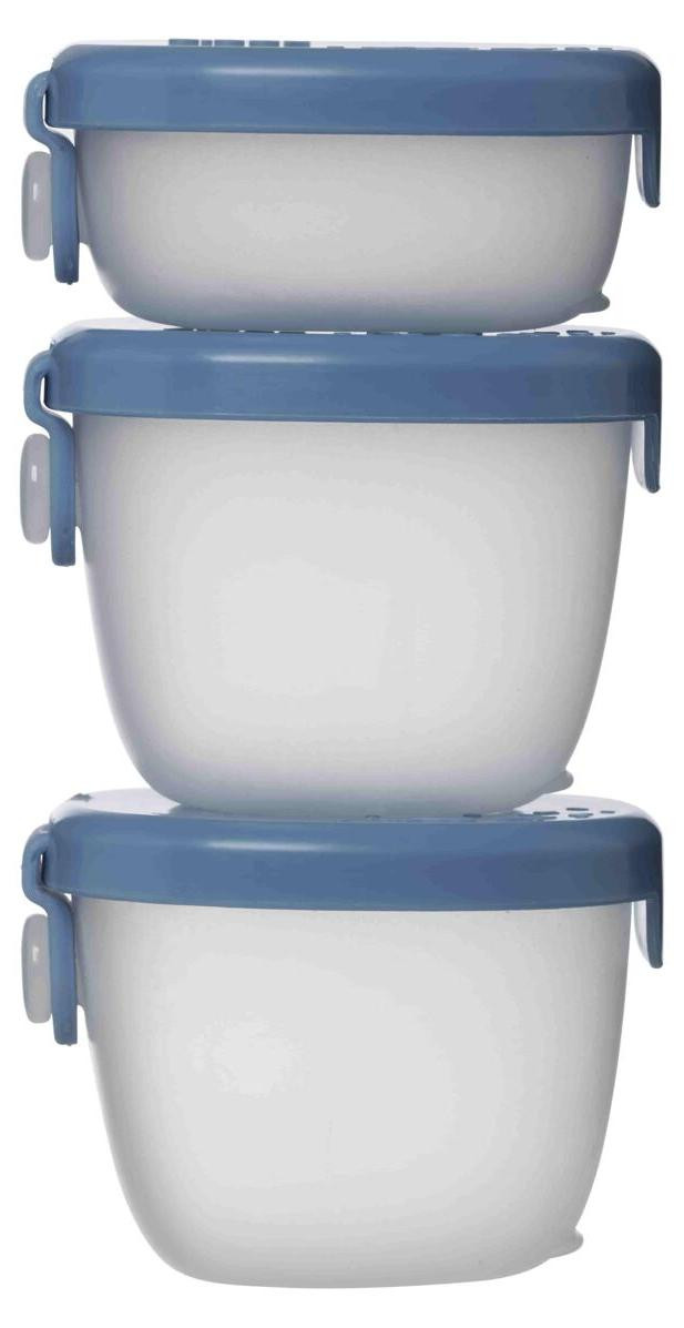 b.box Sada snackbekers, 3 stuks - blauw
