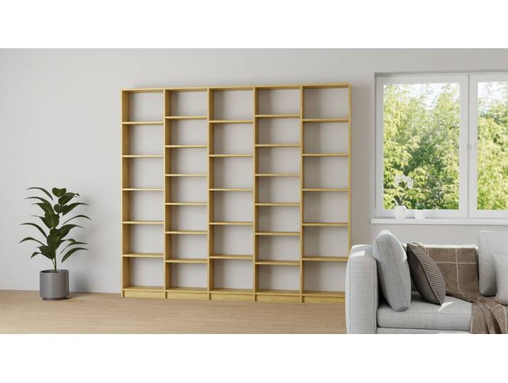 Schlichtes Bücherregal planen Eiche Natur geölt