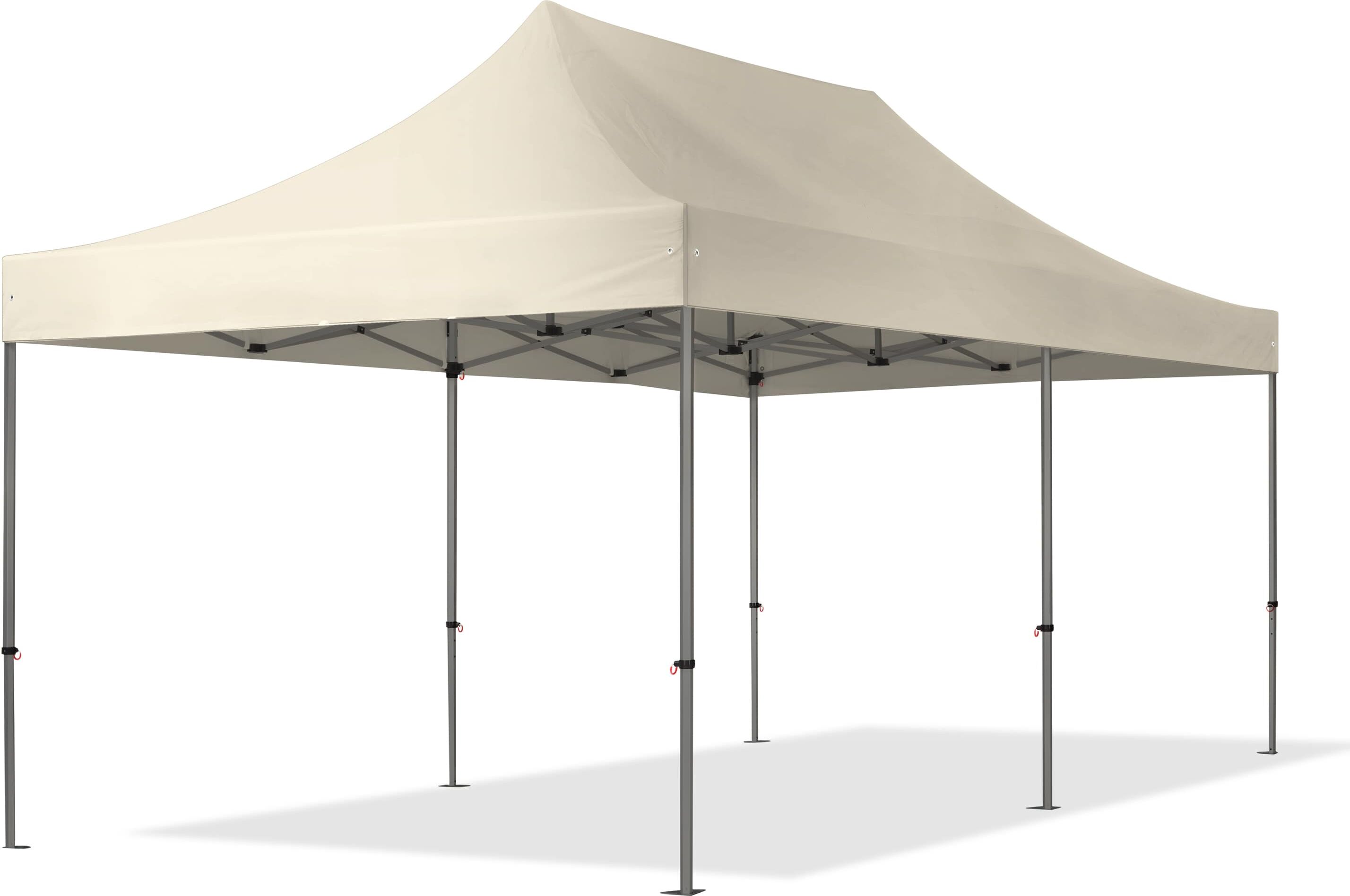 TOOLPORT 10x20 ft PES 750 Pop-Up Canopy PREMIUM Steel 1.6 in., Cream - (600070)
