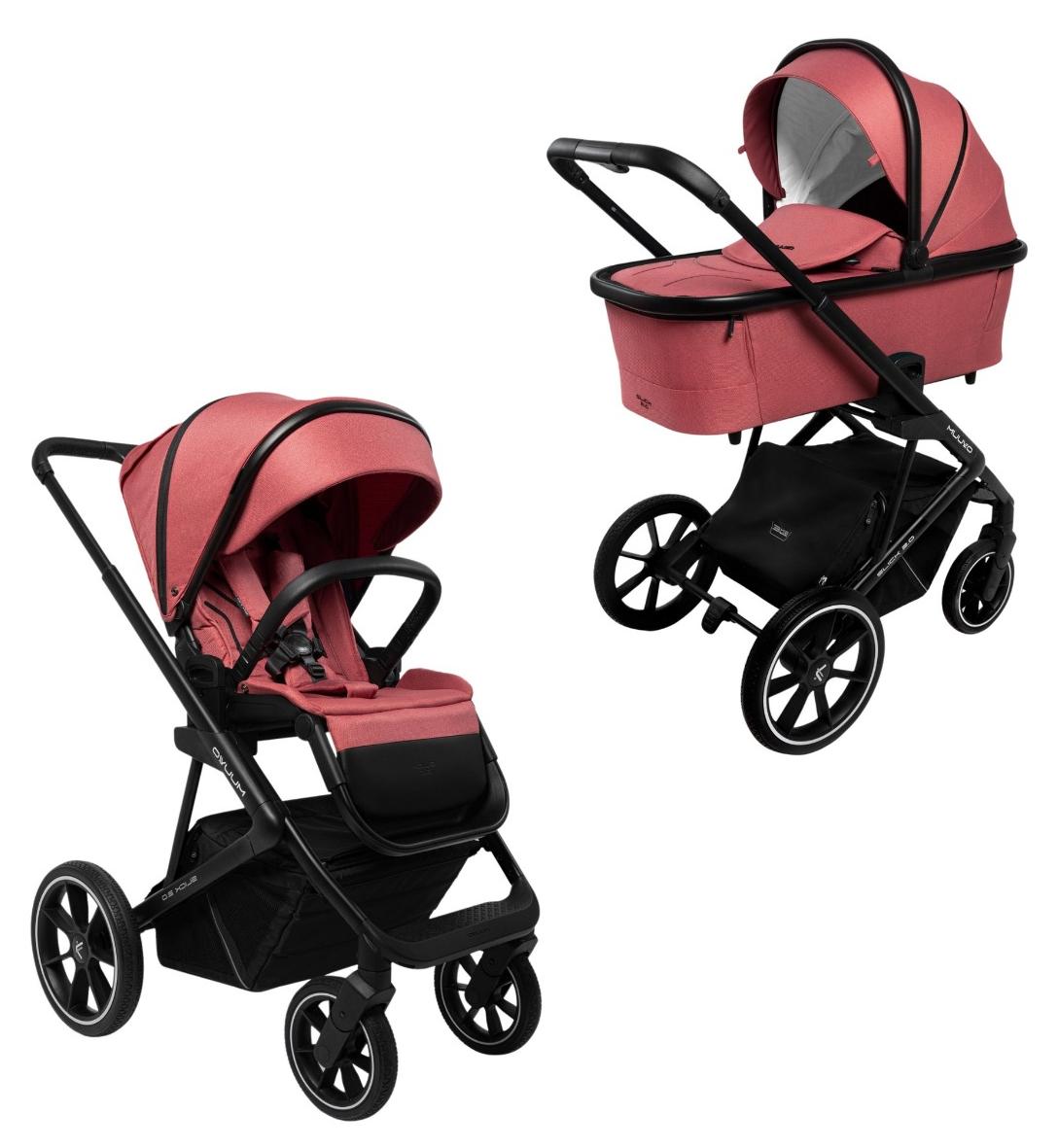 Muuvo Slick 2.0 Kombi-Kinderwagen SET mit Babyschale Pure Pink