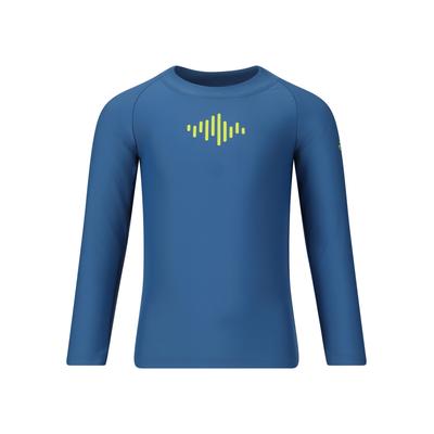 Fleecejacke ZIGZAG "Crisp", Jungen, Gr. 104, blau, 80% Polyamid, 20% Elasthan, unifarben, Rundhals, Jacken Fleecejacke, mit UV-Schutzfunktion