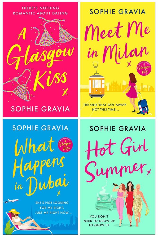 Orion Sophie Gravia 4 Books Collection Set - A Glasgow Kiss, Meet Me in Milan, What Happens in Dubai, Hot Girl Summer - Paperback Fiction