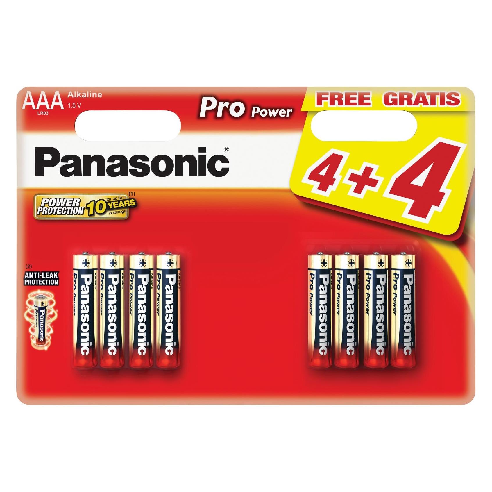 Panasonic Micro (AAA)-Batterie Alkali-Ma (8 Stk., AAA) (136005)