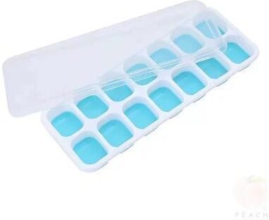 KitchenNation Ice Cube Tray Silicone Mold, Square Ice Cube Tray Maker, Non toxic Durable Ice Blocks For Bar Pub Wine, Ice Cube Mold blue