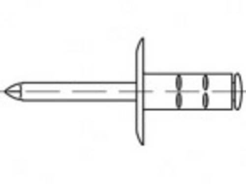 TOOLCRAFT TO-5455239 Offene Blindniete 3.2mm 1000St.