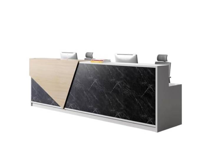 JQslycdmv Moderne Empfangsbank mit Schubladen und offenem Regal Schubladen, offene Fächer, viel Beinfreiheit, belastbare Bretter(180cm)