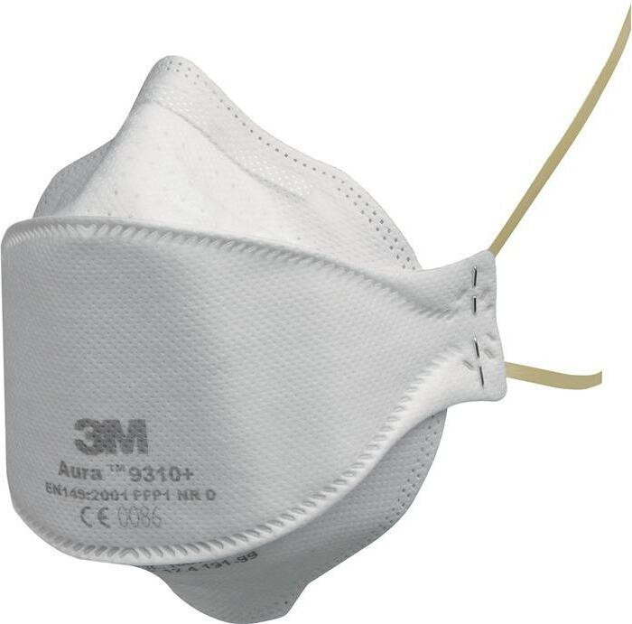 3M Aura 9310+ FFP1 NR D Ademhalingsmasker zonder uitademklep, opvouwbaar
