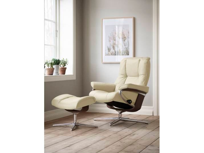 Relaxsessel, Leder Paloma, Beige (Vanilla Paloma), 79×102×73 cm, Mit Hocker, Stressless