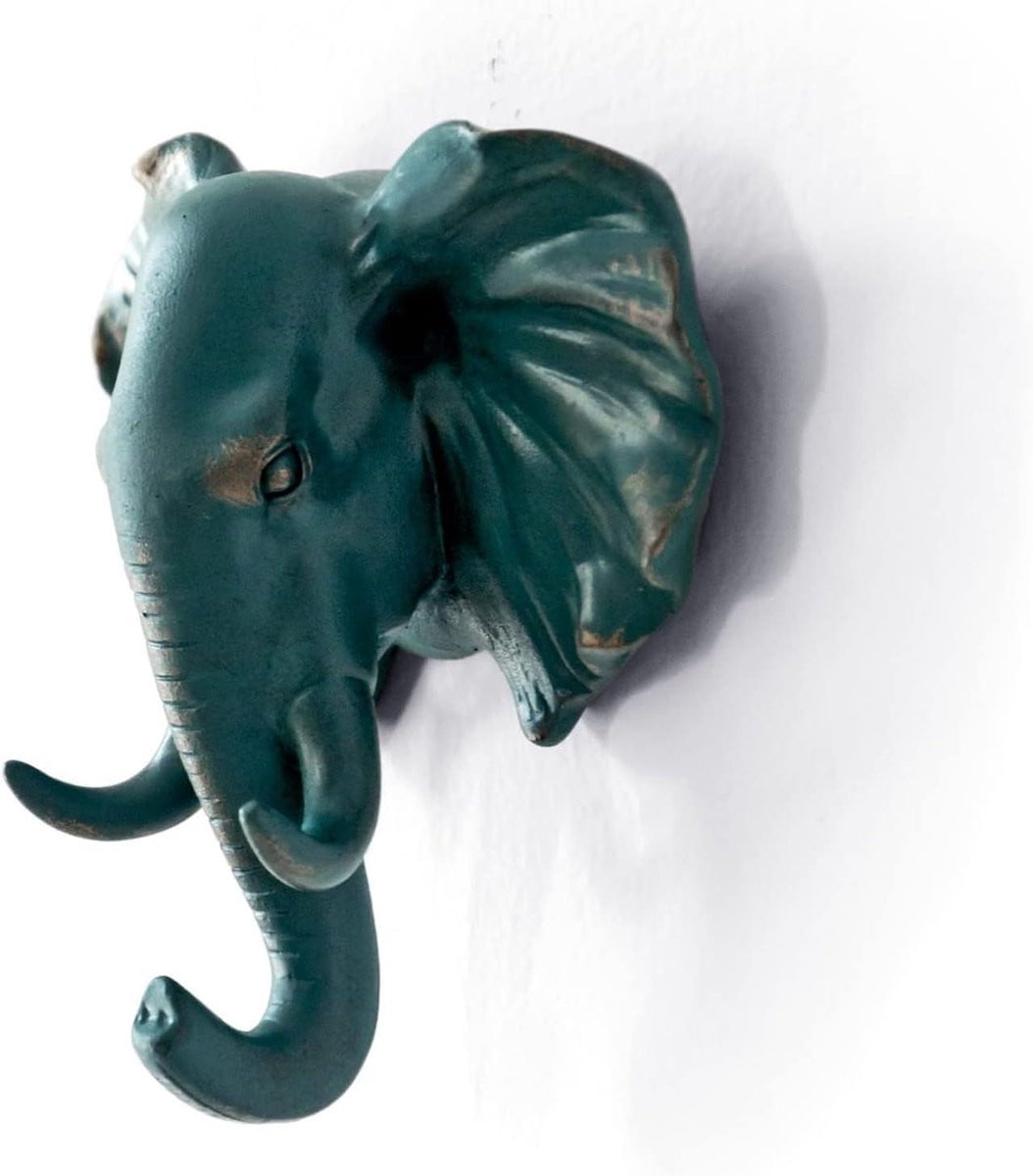 Olifant Muurhaak - Dierlijke Wanddecoratie van Hars