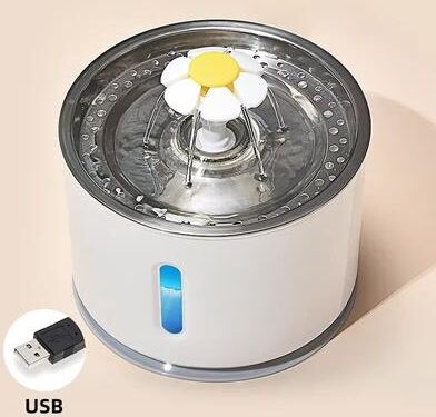 Inspire Essentials PureFlow Stainless Steel Cat Water Fountain b