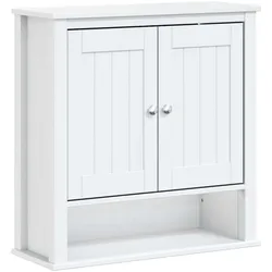 vidaXL Bad-Wandschrank BERG Weiß 69,5x27x71,5 cm Massivholz