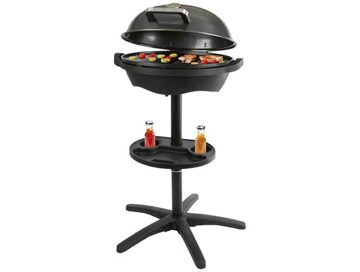 ProfiCook Barbecue électrique Intérieur et extérieur Sans fumée 2400 W Barbecue électrique pour balcon Affichage de la température 2 en 1 stand/grill de table électrique PC BQS 1303