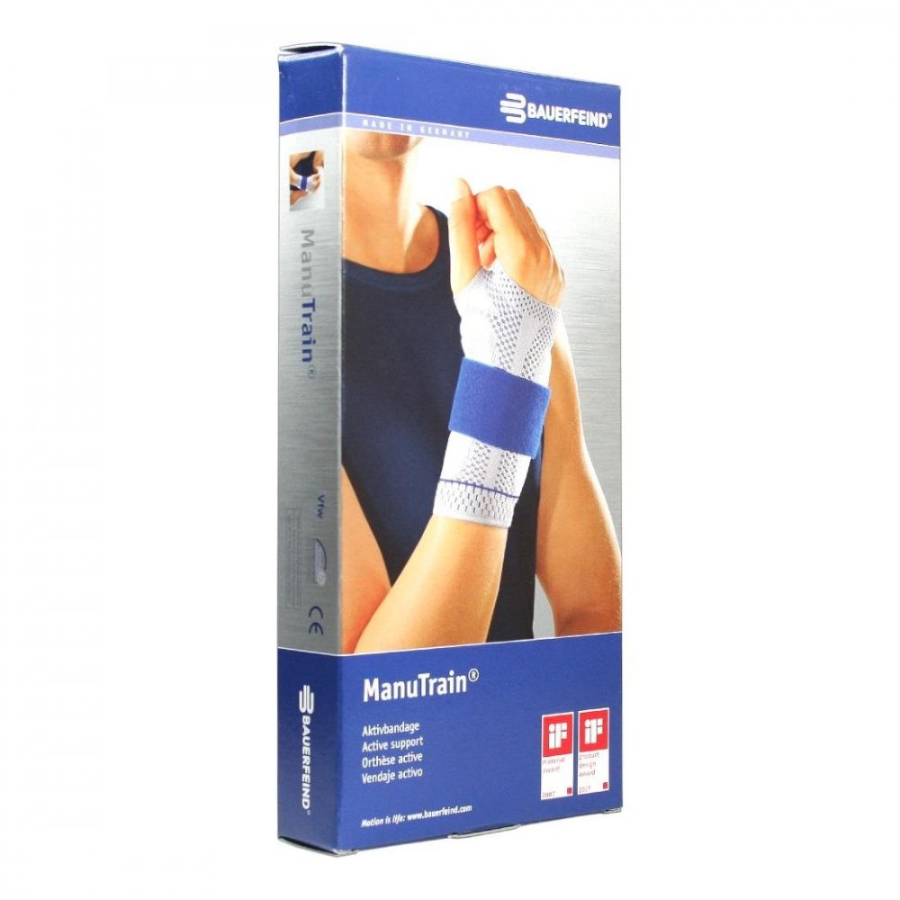 Bauerfeind AG / Orthopädie Manutrain Handgelenkbandage Größe 4 rechts titan 01285921
