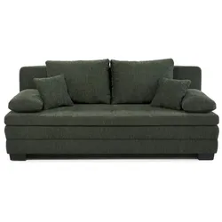 Schlafsofa Jonah Stoff Grün Dunkelgrün