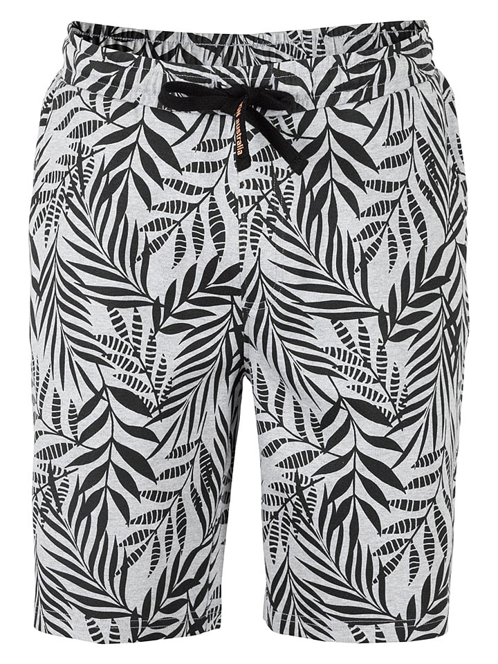 Roadsign Sweatbermudas in Schwarz/ Grau - L