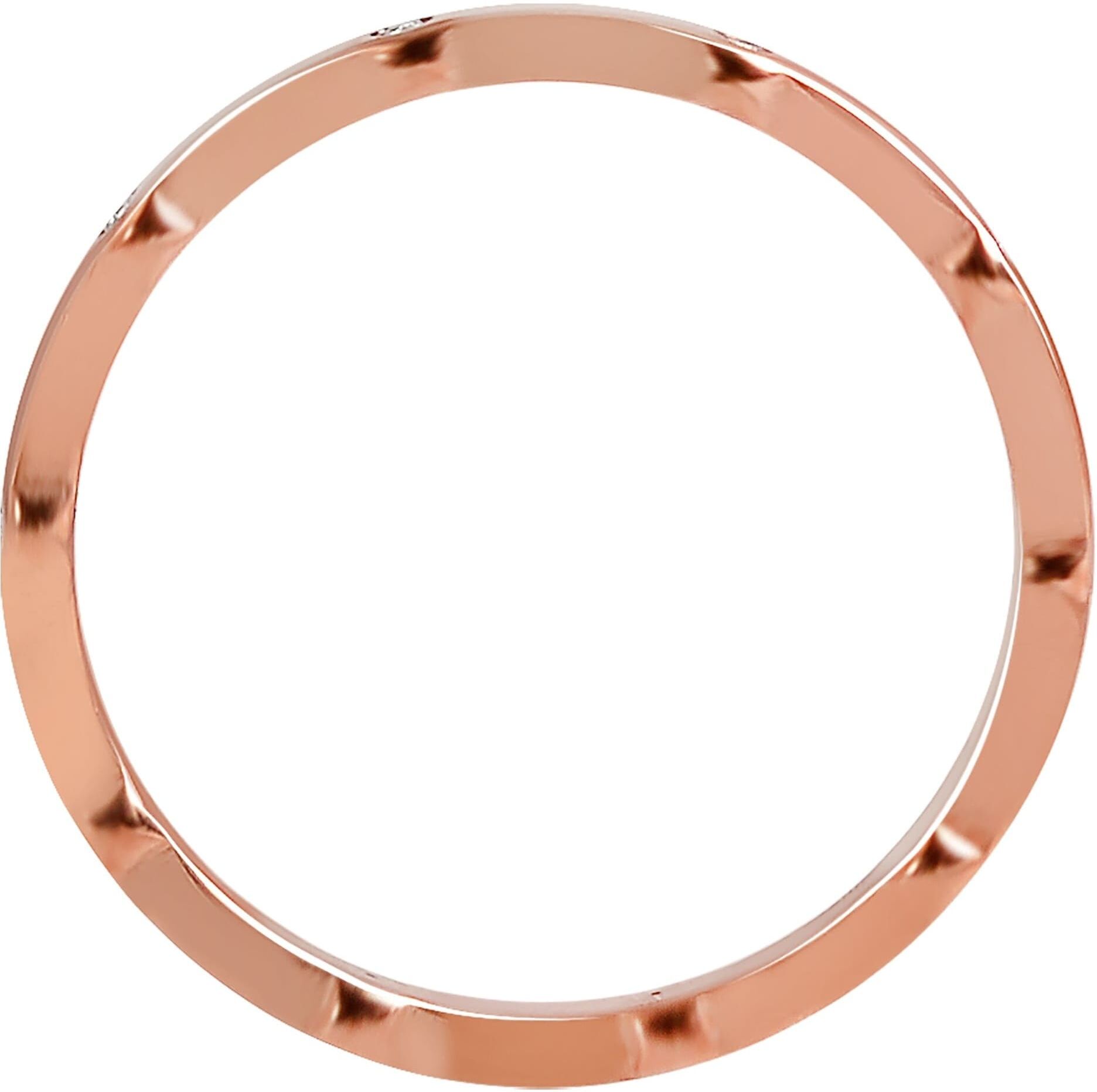 Fingerring AKZENT "Rosalinde, langlebig" Gr. 54, rosa (roségoldfarbig), Fingerringe, Damen, 54, Edelstahl, Fingerring