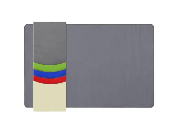 Primaflor Kinderteppich Sitzkreis 100 x 150 cm Grau Feinvelours
