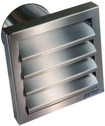 Wallair N31845 Ablufthaube mit Rückstauklappe Edelstahl Passend für Rohr-Durchmesser: 10cm