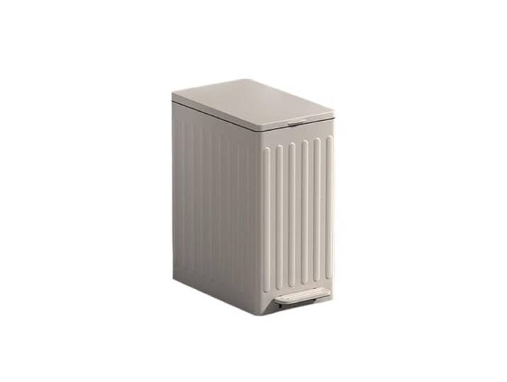 HGYNBCP Schlanker Badezimmer-Mülleimer mit Deckel – eleganter Abfalleimer mit Fußpedal(Gris)