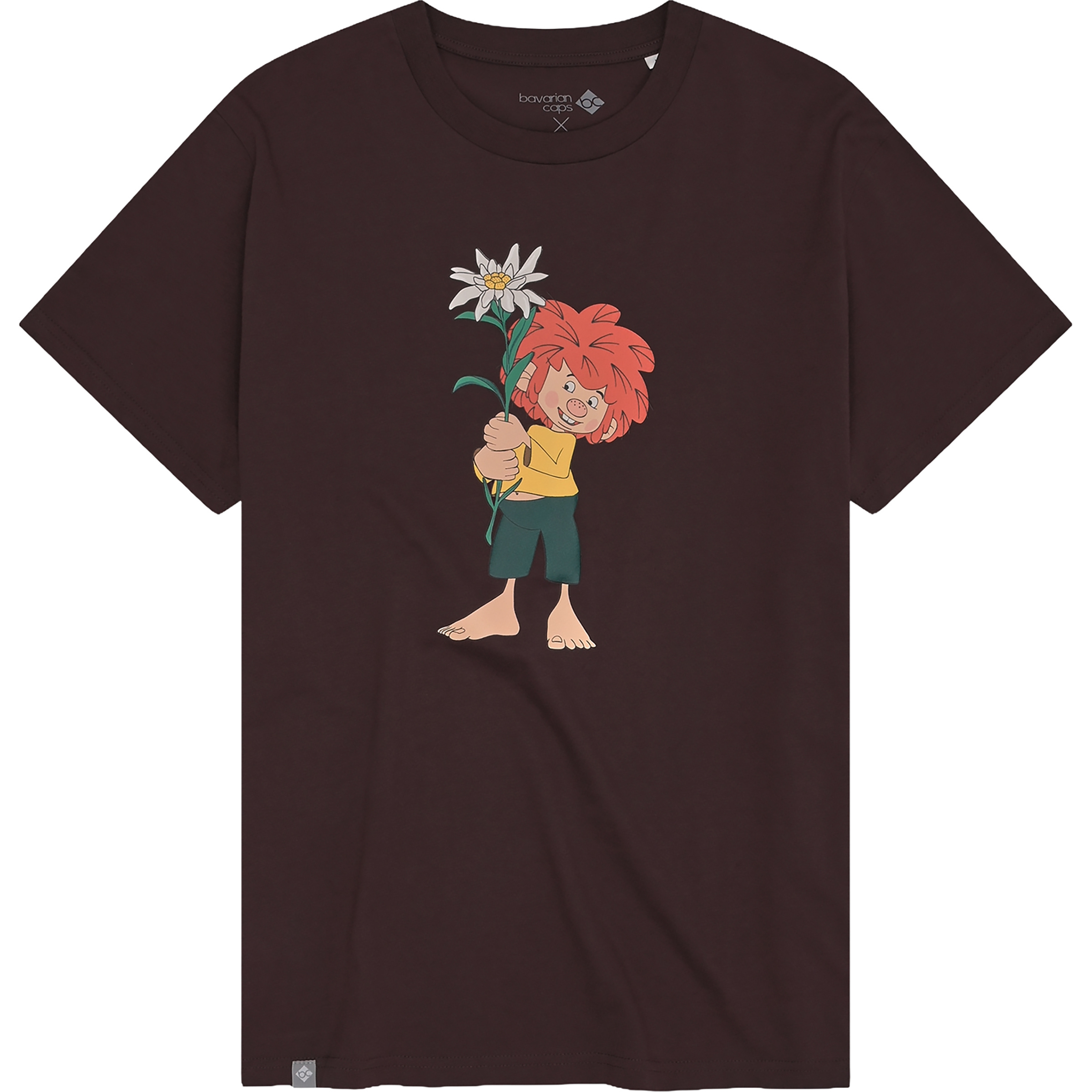Bavarian Caps Pumuckl Edelweiß Herren T-Shirts gruen Größe L Lifestyle Hautfreundlich