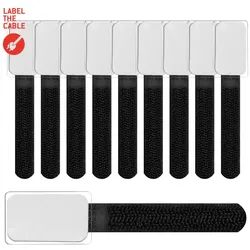 EFB LTC-2510 LTC MINI TAGS Kleine Klettkabelbinder mit Beschriftungstafeln 10 Stk Set schwarz LTC2510