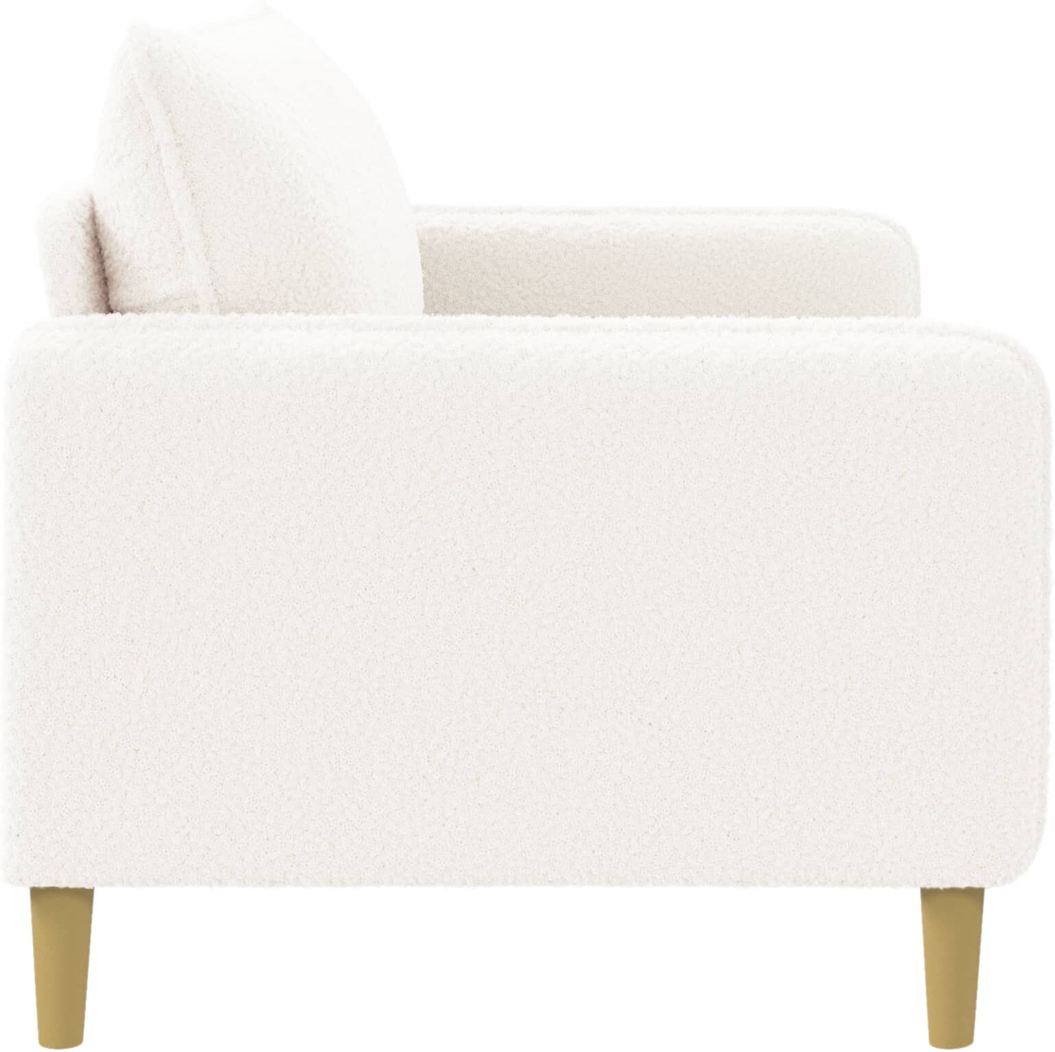 vidaXL Fauteuil XXL Crème Bouclé