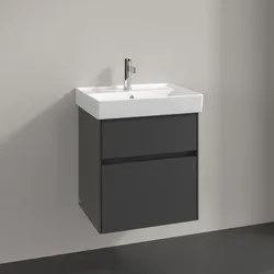 Villeroy und Boch Collaro Waschtischunterschrank C00700VR 51x54,6x41,4cm, Waschbecken mittig, graphite