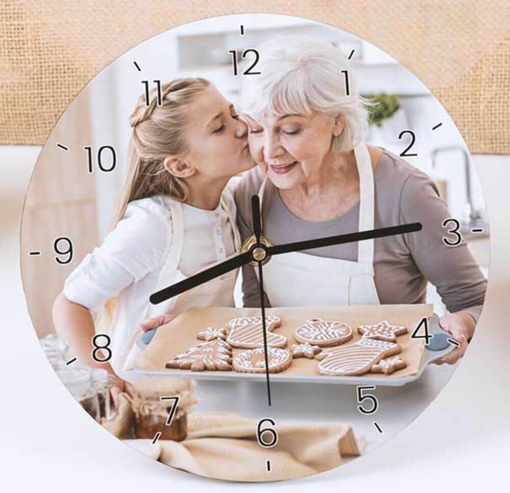 Ocadeau Horloge ronde en bois photo