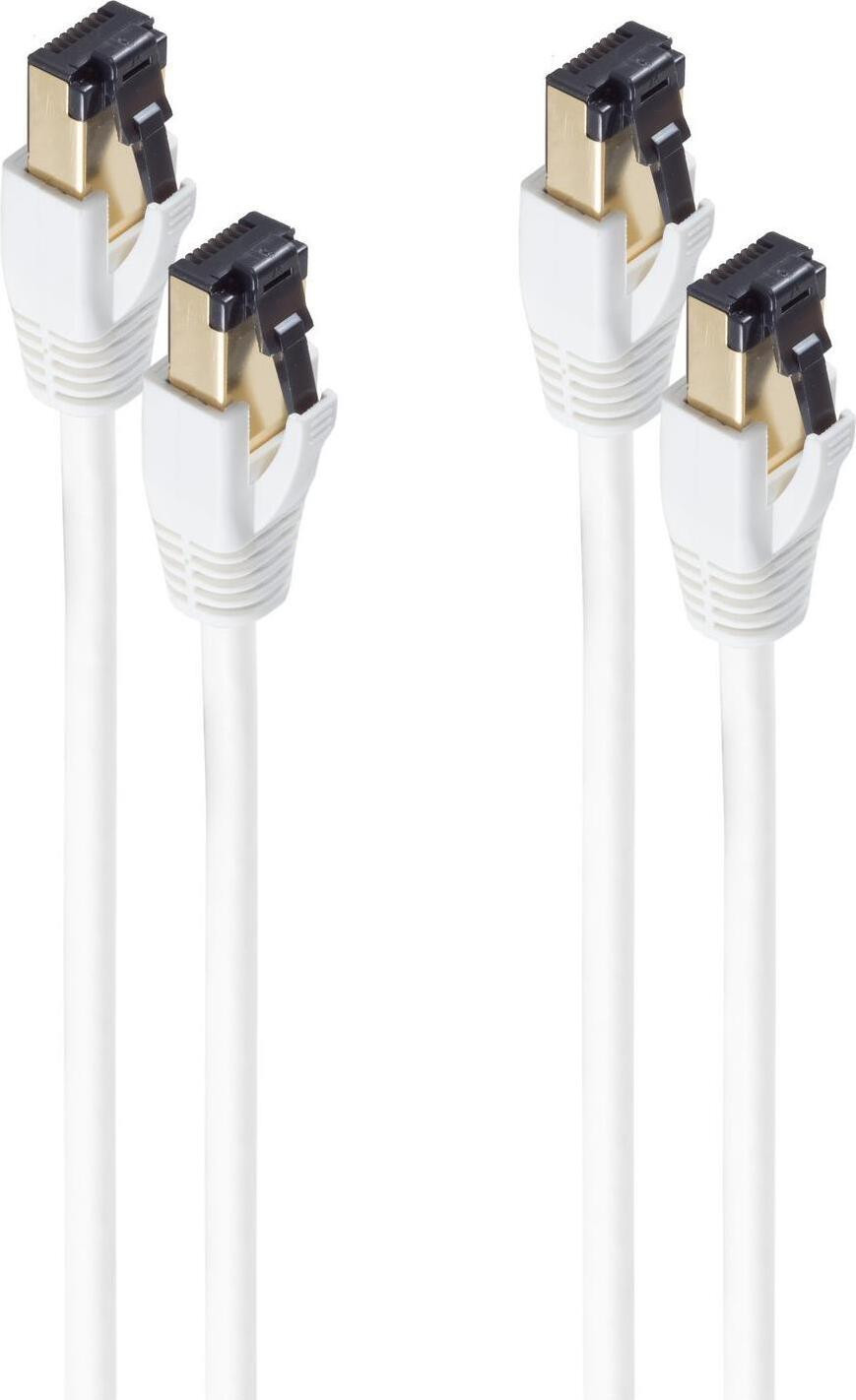 Shiverpeaks BS08-41006-2 Cat8.1 F/FTP RJ-45 Ethernet kabel, wit, 0,25 meter