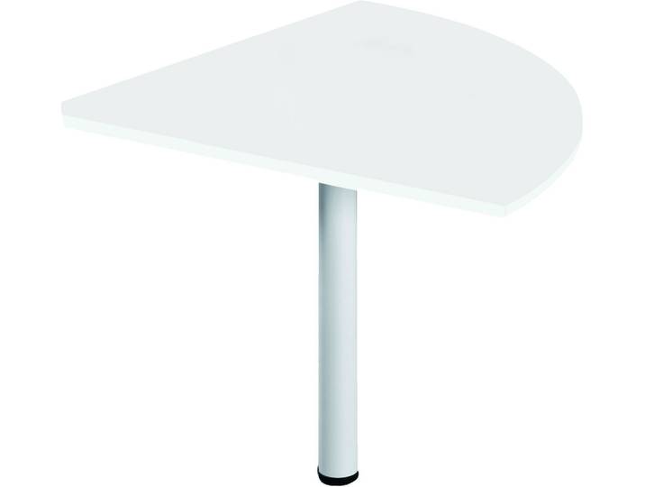 Angle de liaison Excellens plateau blanc 90° piétement tube métal blanc - - Bruneau