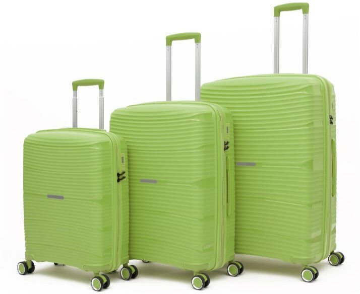 Qubed Data 3 Piece Suitcase Set - Lime