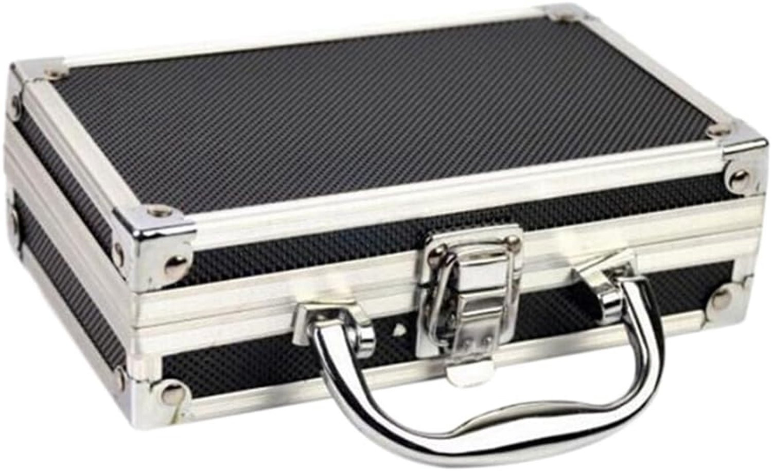 Draagbare aluminium gereedschapskist voor accessoires, zilver, maat S