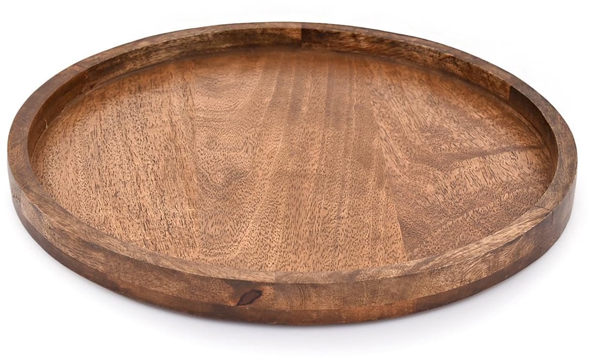 Dailygoods Ronde Houten Kandelaar voor Pilaarkandelaars - Moderne Boerderij Decoratie