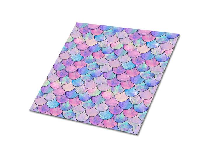 SELBSTKLEBENDE Wandfliesen 9 Stück 30x30 cm - Bunte Fischschuppen