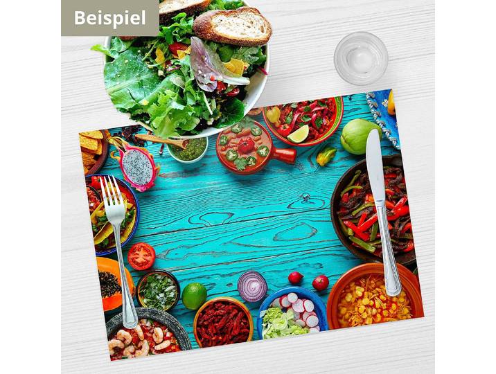 Tischset Köstlichkeiten 12er-Set 44 x 32cm Multicolor