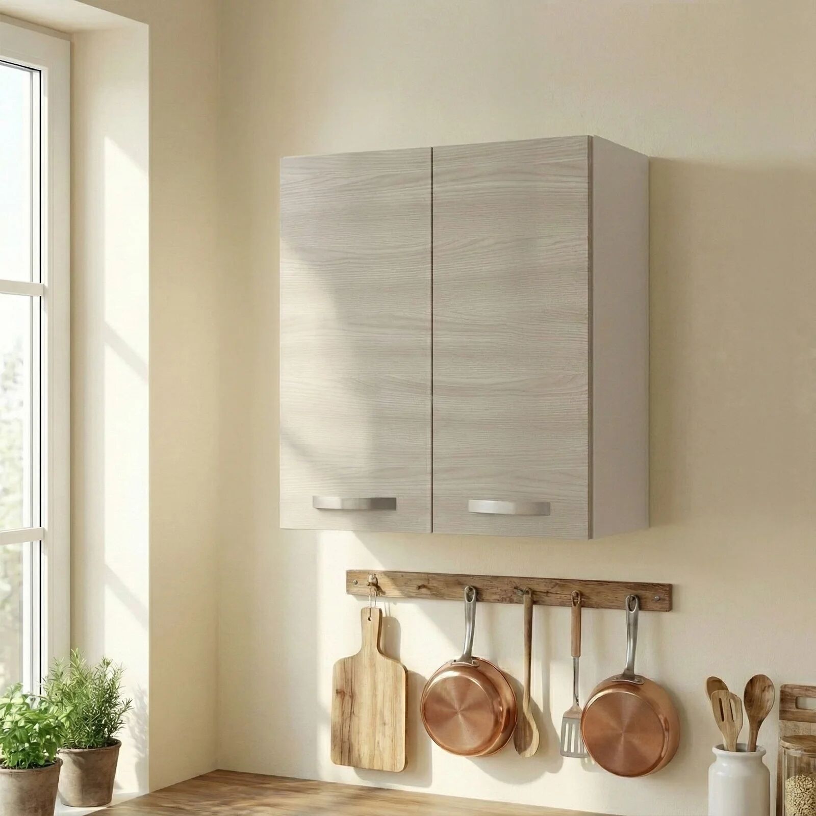 garneroarredamenti Pensile scolapiatti 60x72h cm 2 ante rovere olmo Talise